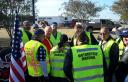 Motorcycle Marshals getting ready for Veterans Day Parade