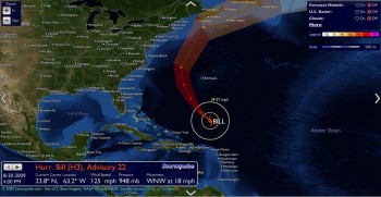 Hurricane Bill Advisory 22 08-20 at 4pm ET