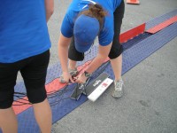 a shot of the actual RFID SENSOR as they were taking the equipment apart after the end of the race