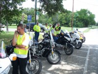 D2 Rest Stop 7 - Motorcycle Marshals taking break